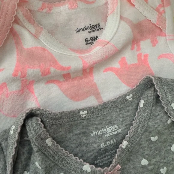 6-9 Month Baby Girl Bodysuit and Footies Bundle - Picture 2 of 5